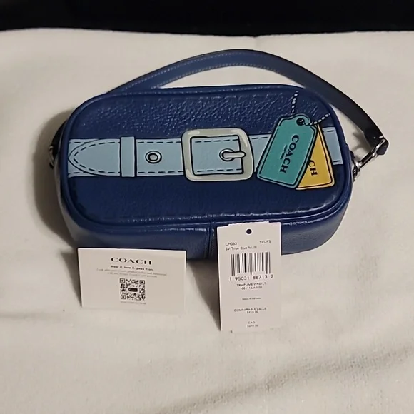 Coach Jamie Wristlet Pouch W/ Belt And Hangtag Embossing NWT - Picture 2 of 5